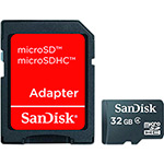 Cartão De Memória 32Gb Micro Sd + Adaptador SD