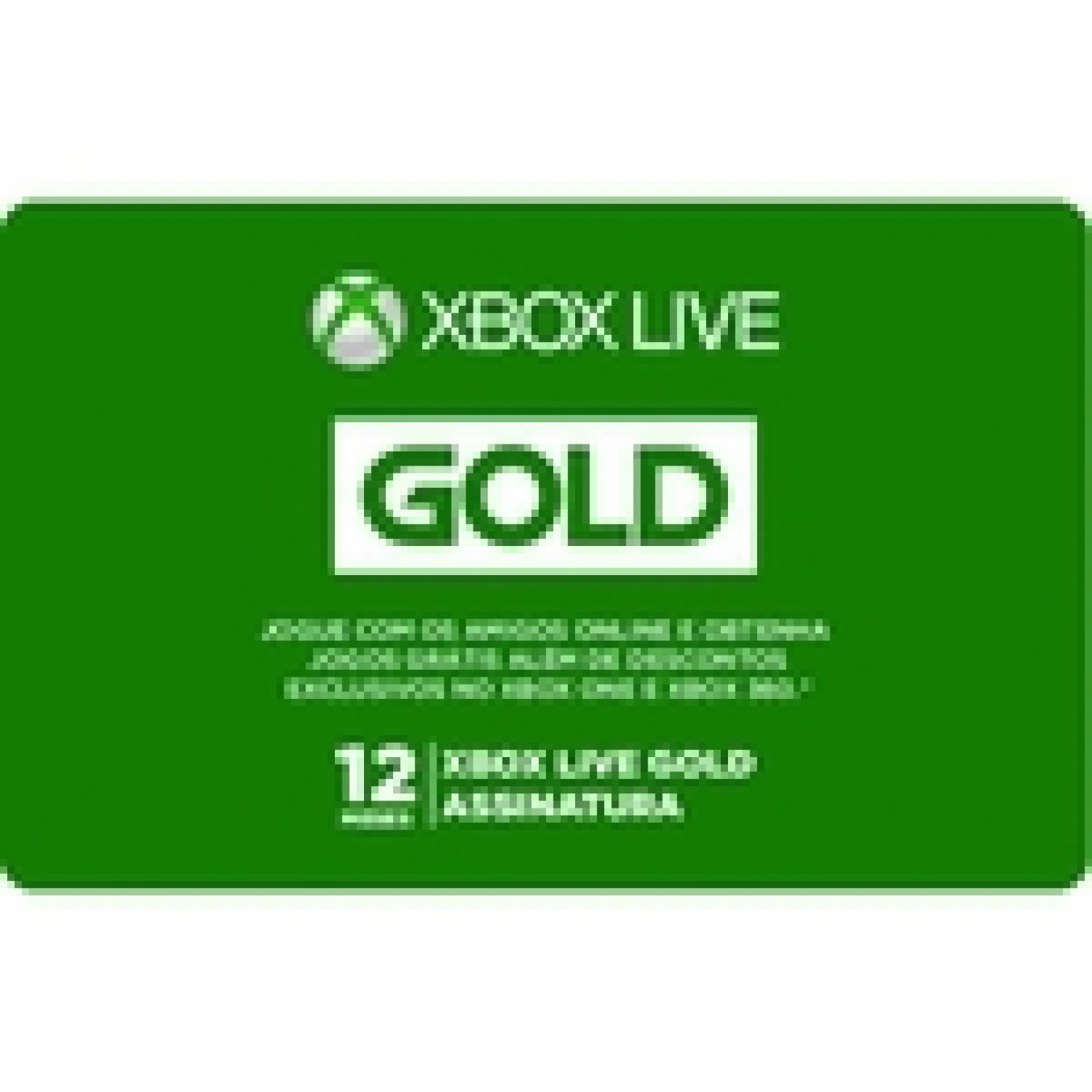 Gift Card Digital Xbox Live 12 Meses (Entregue por Americanas)