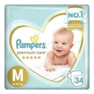 Fralda Pampers Premium Care Nova Mega Tamanho M 34 Unidades