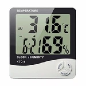 Medidor Digital De Umidade Ar E Temperatura Relógio