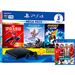 Console Playstation 4 Hits 1TB Bundle 15 - Games Spider-Man: Goty + Horizon Zero Dawn: Complete Edition + Ratchet&Clank + Game EFootball PES 2021 - PS4