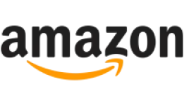 Logo Amazon nas cores preto e laranja