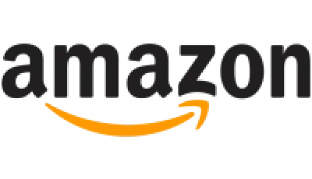Logo Amazon nas cores preto e laranja