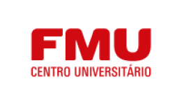 Logo FMU Centro Universitário com o nome da instituição na cor vermelha.